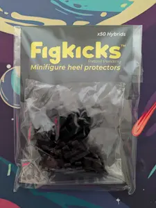 [50x] (Black) FigKicks Lego Minifigure Heel Protectors [Hybrids]