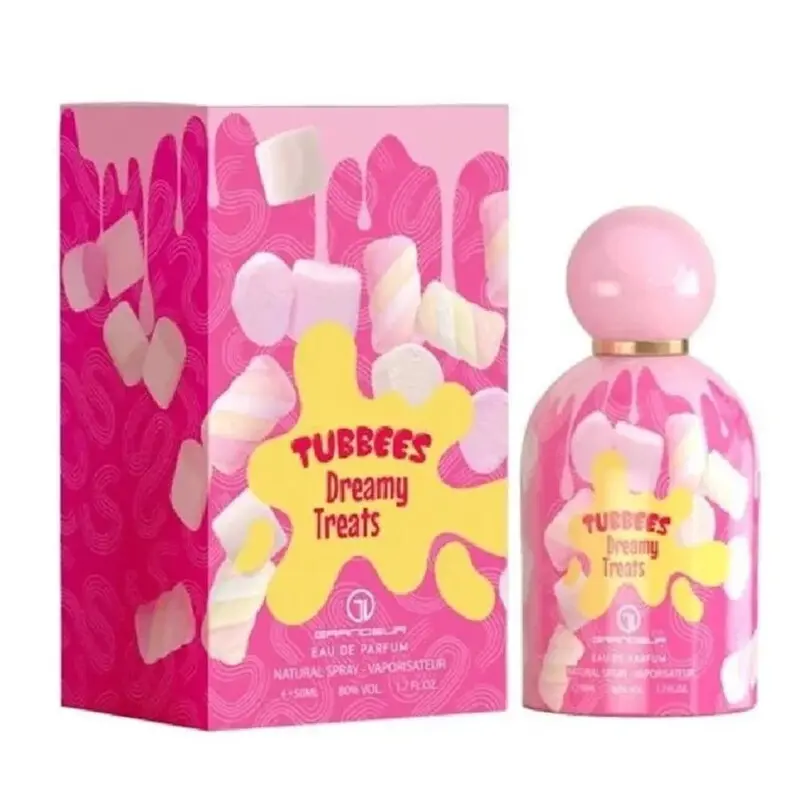 Tubbees Dreamy Treats Eau de Parfum by Grandeur - 1.7 Oz, Rice-Infused Layering Perfume, Caramel Women's Fragrance, Casual Wear Compatible Women's Fragrance