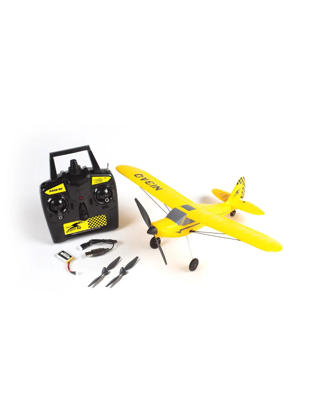 Rage RC RGRA1118 Micro Sport Cub 400 RTF RC Airplane Trainer for Beginners & Experienced Pilots - Epp Foam Construction, Pass System, Scale Trim, Long Flight Time Small Animal Remote Control Toy Aircraft, Remote Control Aircraft