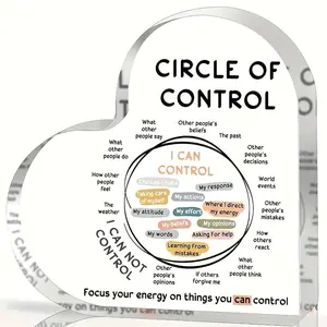 Unique Acrylic Circle of Control Sign for Mental Health Awareness - Focus Energy on Controllable Factors, No Electricity Needed, Desk & Table Decor, Party Supplies, Art Craft Ornament