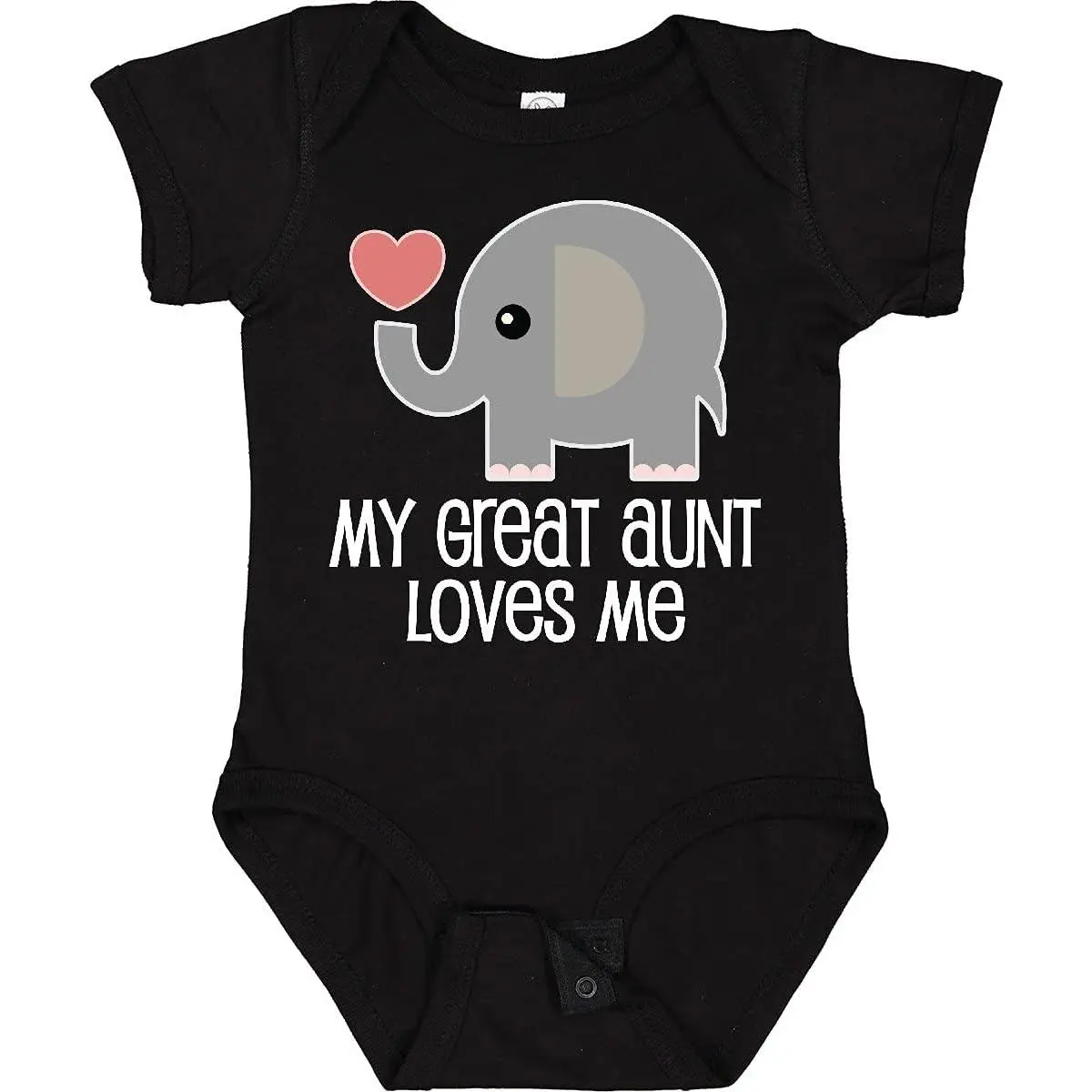 Great Aunt Loves Me Elephant Baby Bodysuit