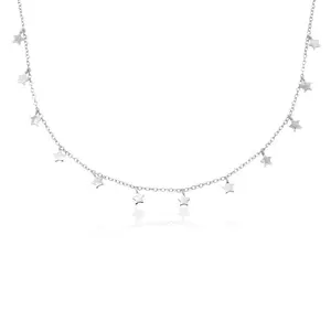 Star Choker Necklace in Sterling Silver