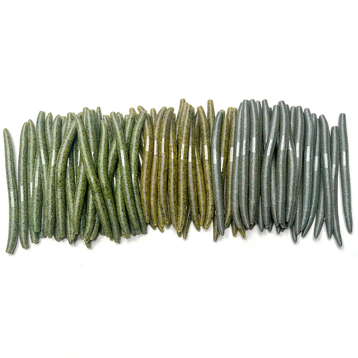 StickWorm, 6", Mega Pack ,Senko Style SoftPlastic Plastic Worm Stick Baits, Multicolor, Artificial Fishing Lure, Ship from FL