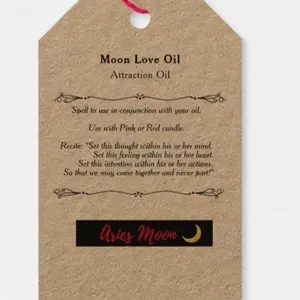 Aries Moons Love Oil Comfort - Natural Love and Manifestation Spell Oil - Body Care