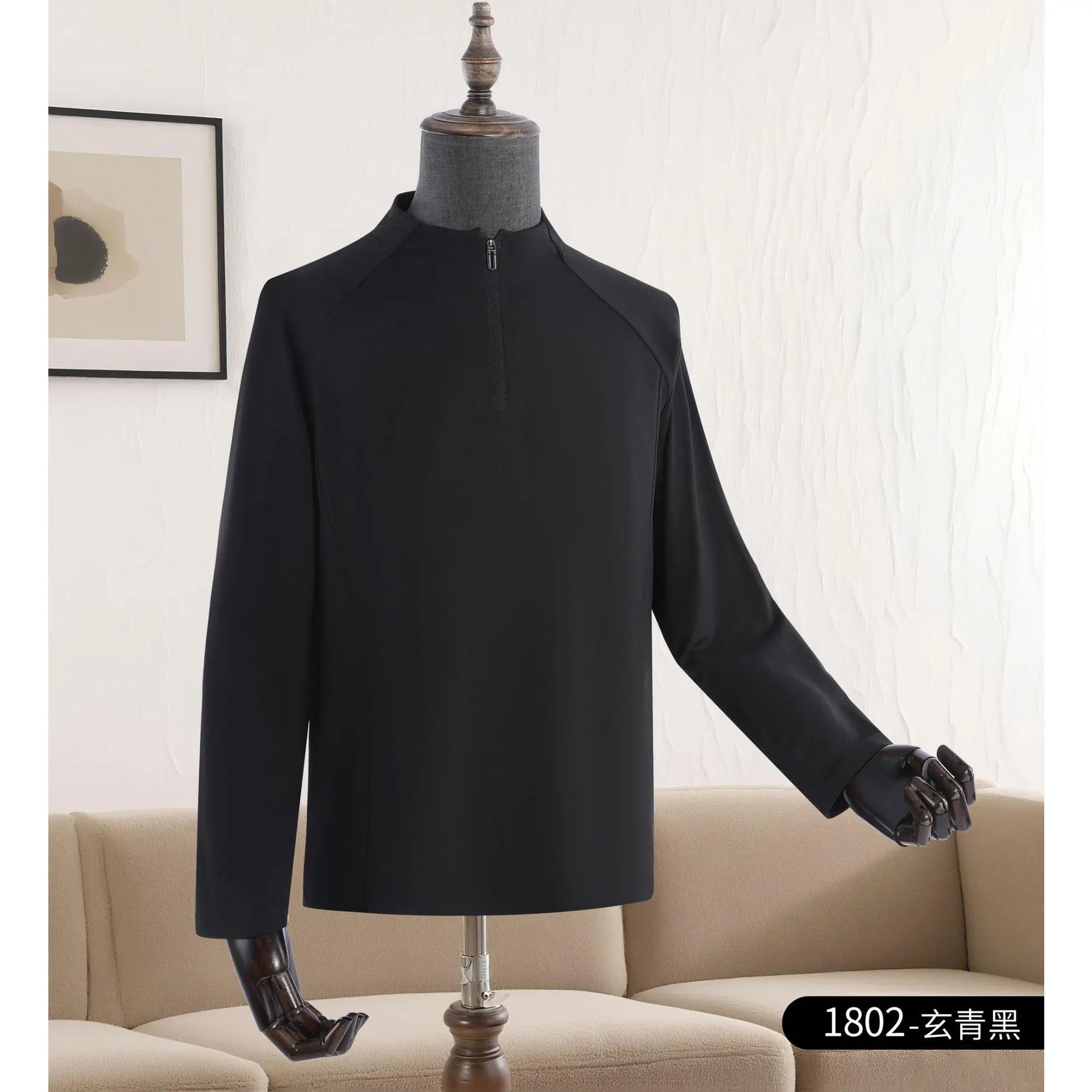 1802 stand up collar with half zipper sp