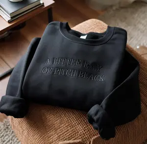 Embroidered A Little Ray Of Pitch Black Sweatshirt, Sarcasm TShirt, Funny Gift For Friend, Birthday Halloween Shirt Dark Humor