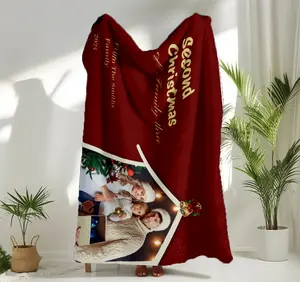 【Christmas】Custom Christmas Photo Blanket - Personalized Flannel Throw for Festival Celebrations, Custom Christmas Gift, Memory Blanket for Family, Cozy Festive Decor