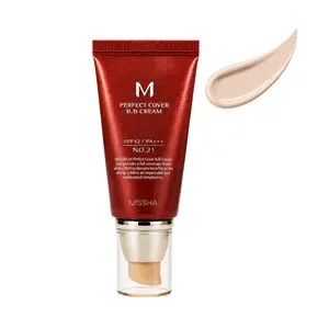 MISSHA M Perfect Cover BB Cream No.21 Light Beige – SPF 42 PA+++ Brightening & Hydrating Korean Foundation Flawless Lightweight