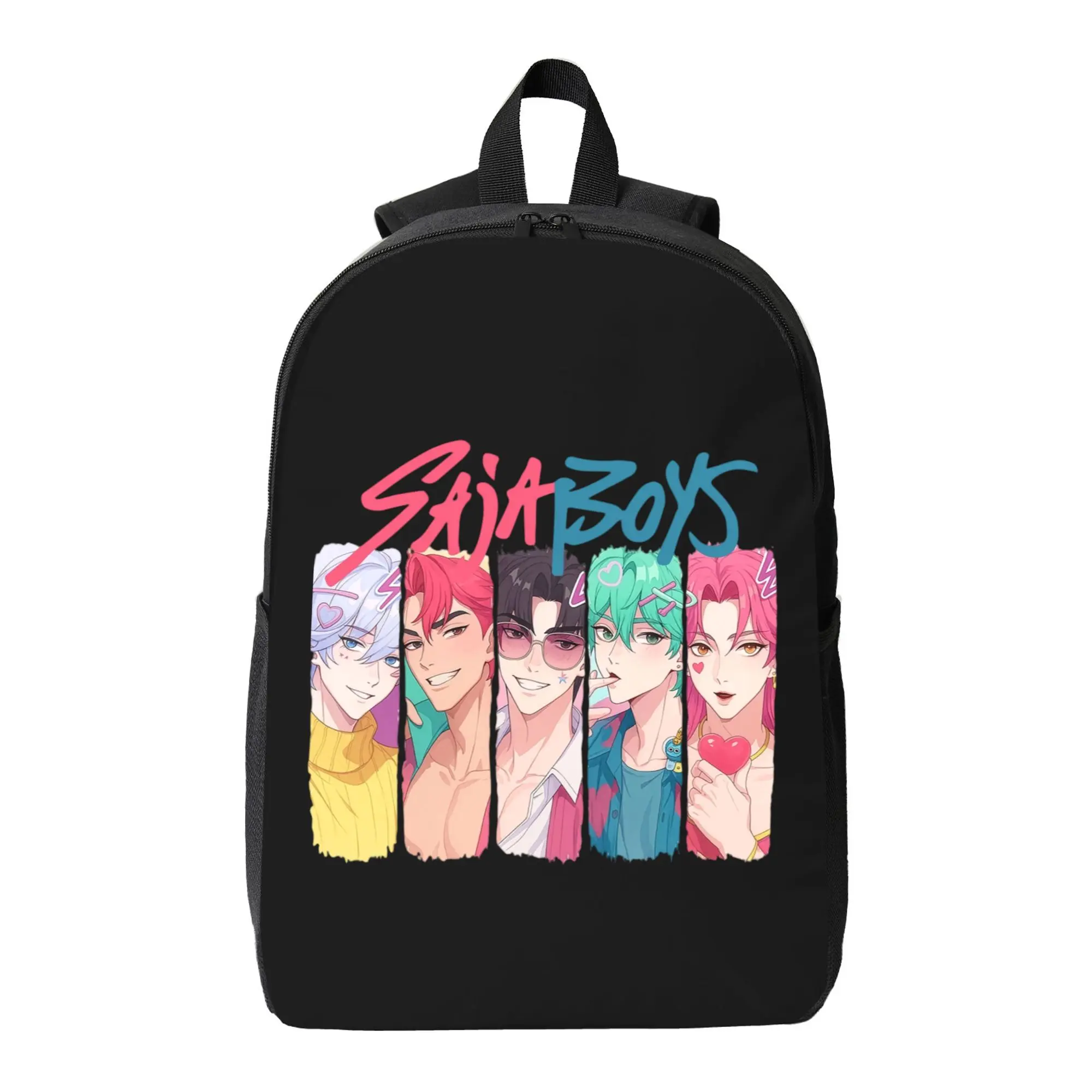 Saja Boys Youth Anime Comic Style Popularity Backpack for Boys & Girls Lightweight Polyester Large capacity School Bag with Adjustable Straps, Zipper Closure Length - Casual Student Backpack for School, Travel, Everyday Use, Backpack for Student