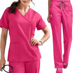 Unisex Medical Scrub Set – Moisture-Wicking Nurse & Clinic Uniform