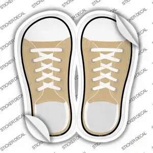 Gold Solid Novelty Shoe Outlines Sticker Decal