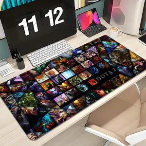 Dota2 Mouse Pad Design Extended Mousepad XXL 1000×500mm 900×400mm 800×400mm 600x300mm Large Gaming Mouse Pad - Extended, Thick, Non-Slip Rubber Base Desk Mat with Precision Stitched Edges - Washable Large Desk Pad