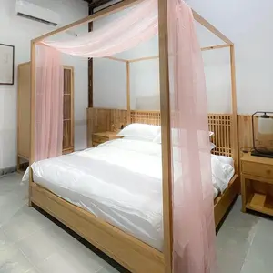 Rose Pink Canopy Bed Scarf for Twin Bed, Luxury Sheer Bed Canopy Scarf, Sheer Scarf Valance Canopy Bed Drapes, Four Post Bed Canopy Drapes, Sheer Canopy 1 PC 52" X 205"