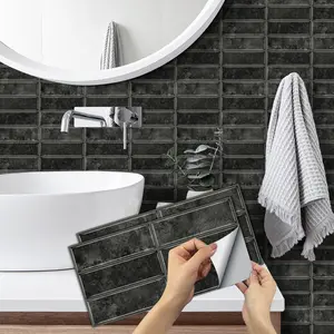15x30cm Brick Peel and Stick Wall Tiles, Waterproof Self Adhesive Backsplash, Removable Easy Install, Universal Wall Decor