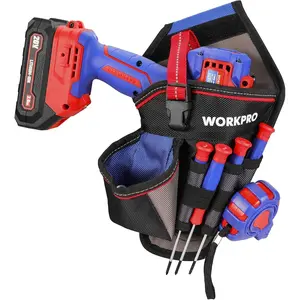 Drill Holster with Quick-Release Buckle, Heavy Duty 1680D Oxford Fabric, Velcro Design, Professional Impact Driver Holster for Workers, Home Improvement - Durable Tool Holster, Right Hand
