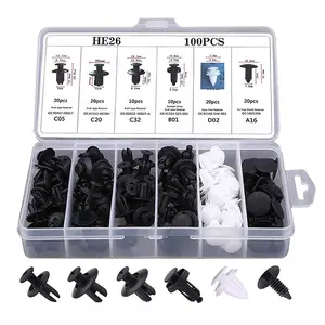 Plastic Expansion Screws Box Set, Car Door Panel Mudguard Bumper Wheel Arch Clips, Durable PP Material, 100/101/130pcs
