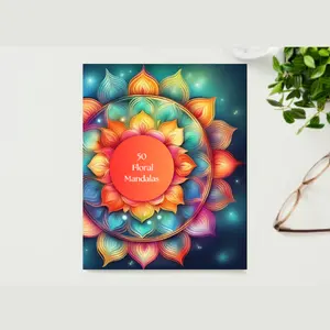 Floral Mandala Coloring Book: 50 Unique Coloring Pages