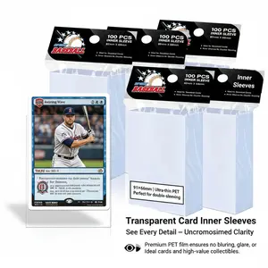 500Pcs Ultra Clear Card Sleeves 67x94mm Soft Protector for Collectible Sports Trading Cards