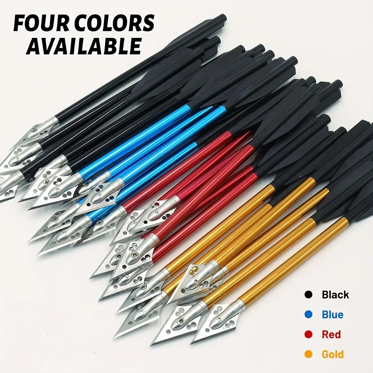 6.7 Inch Mini Archery Crossbow Bolts Set for Compound Bow, Sharp Metal Tip Reusable Durable Arrow Darts for Shooting Target Practice, Outdoor Fishing-Red