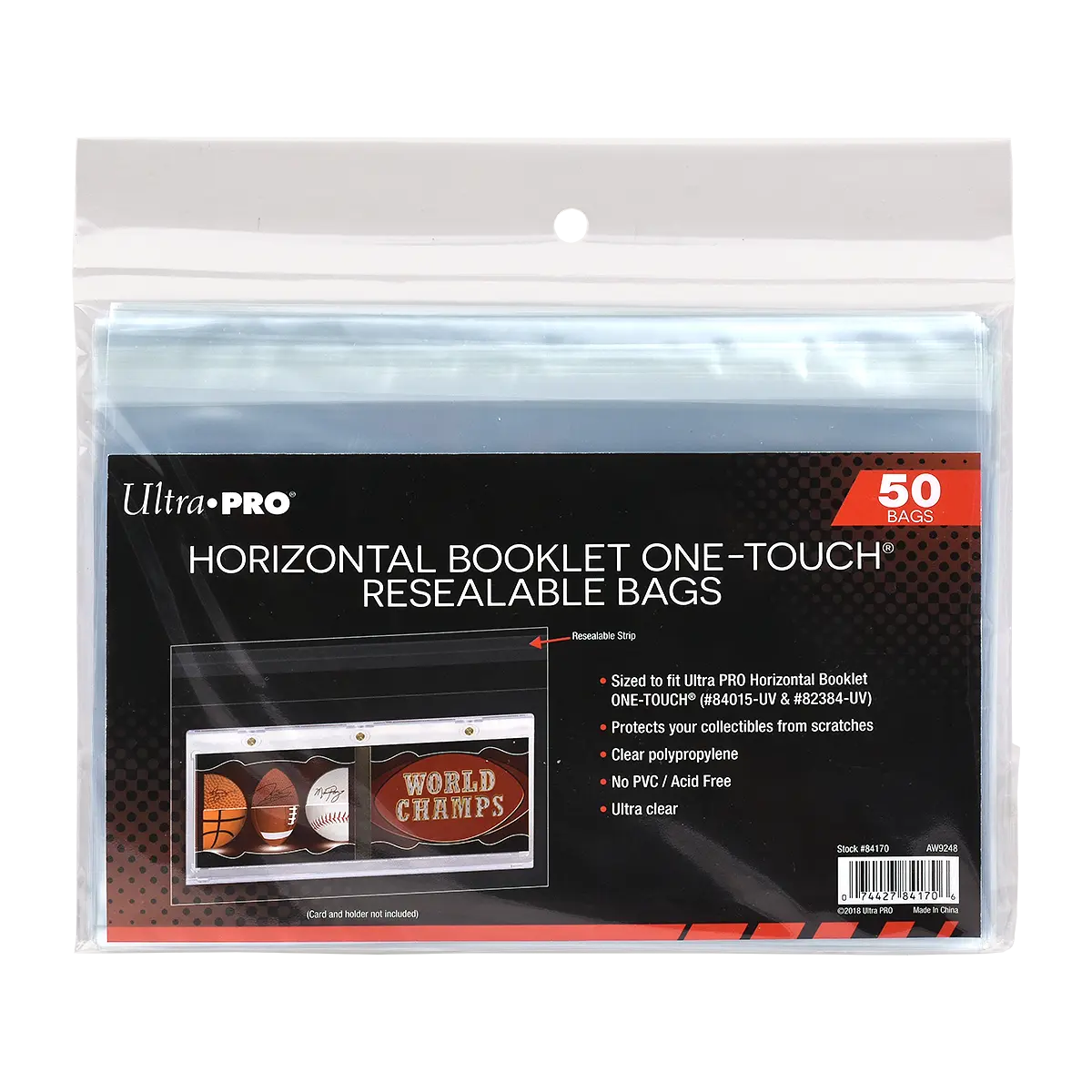 Horizontal Booklet ONE-TOUCH® Resealable Bags (50ct)