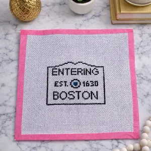 Entering Boston Needlepoint Canvas