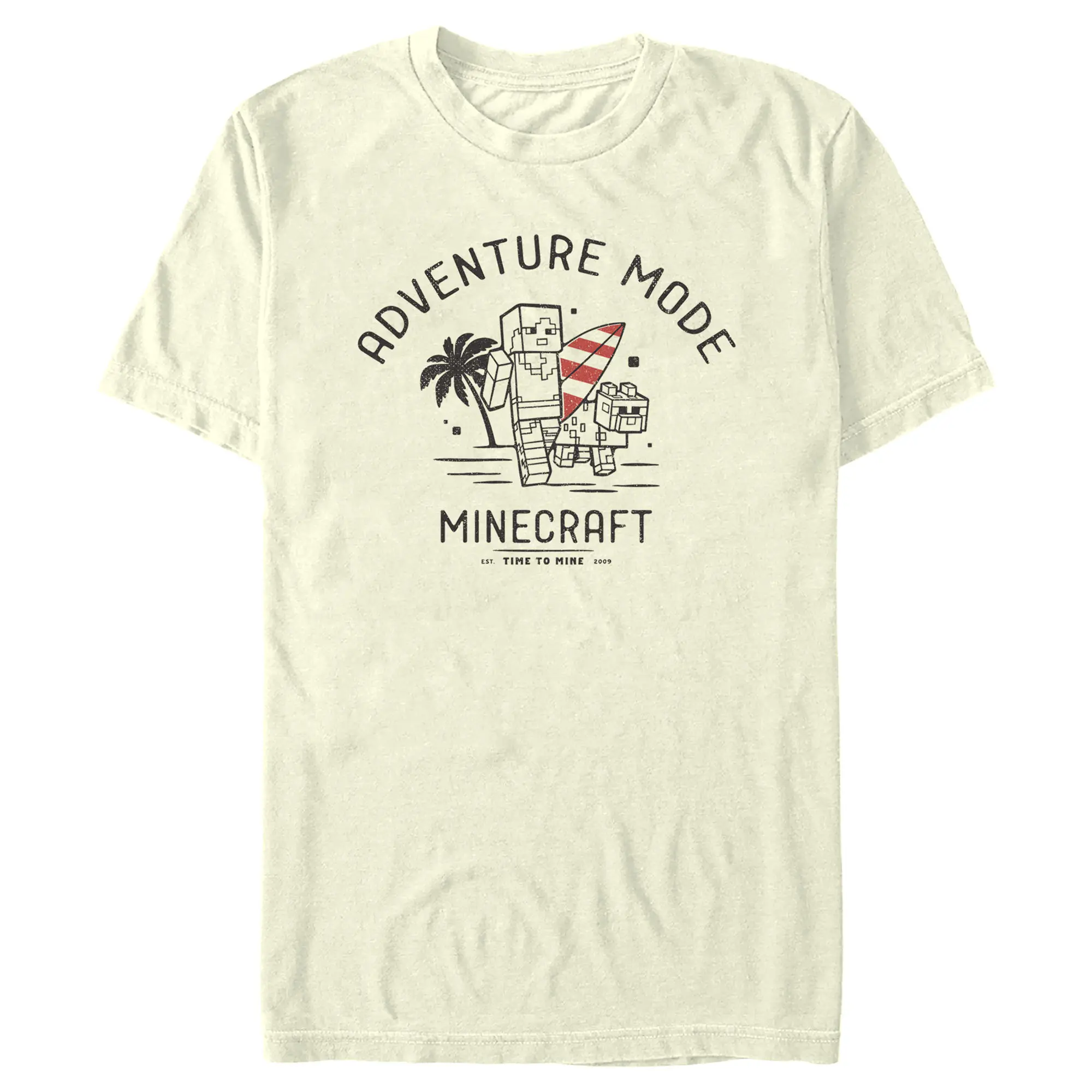 Men's Minecraft Alex and Wolf Adventure Mode T-Shirt