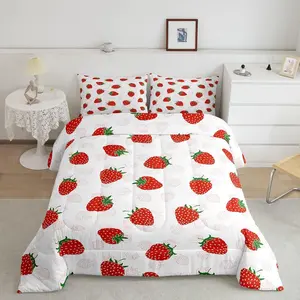 Cardinal Bird Microfiber Comforter Set - Super Soft Microfiber Material, Luxurious Texture, Farmhouse Red Birds Tree Branches Decor Luxury Bedding Set