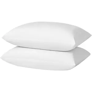 Goose Feathers and Down Pillows, Cotton Cover, Bed Sleeping Hotel Collection Pillows,Set of 2,  Size 20x28