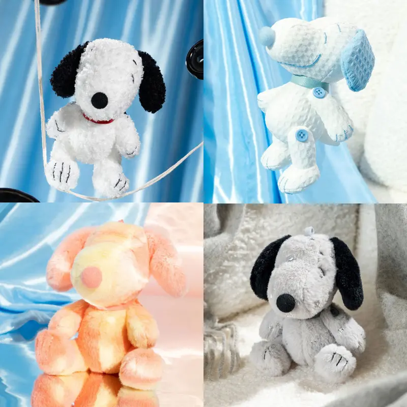 Snoopy Fun Button Blind Box Plush Figure, Rotating Button Joint Collectible, 360° Movable Arms and Legs, Snoopy Mystery Box Toy, Cute Desk Display, Gift for Peanuts Fans and Plush Collectors