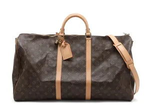 Pre-owned Louis Vuitton Coated Canvas Luggage Keepall 60 Bandouliere Monogram Canvas with Bandouliere Strap for Comfortable Shoulder Carrying