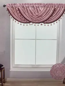 Vivi Decorative Waterfall Valance – Burgundy