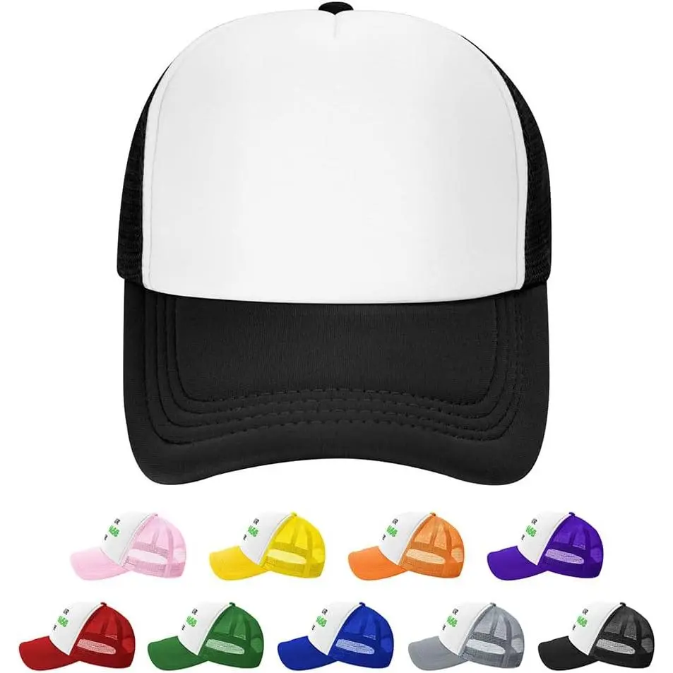 Men's Custom Trucker Hat, Personalized Polyester Cap with Your Text or Logo for Teams, Clubs, Graduation & Birthday Gifts, Outdoor Wear, Baseball Cap, Elastic Closure, Breathable, Adjustable, Creative Gift