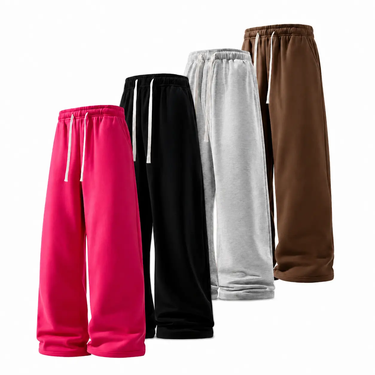 Men's Baggy Sweatpants in 60% Cotton, Plain Wide-Leg Athleisure Style Bottoms for Casual Gym Fits and Spring/Autumn Wear, Casual Sport Trousers, Baggy Gym Fits, Comfy Pants, Athleisure Wear, Baggy Wide-Leg