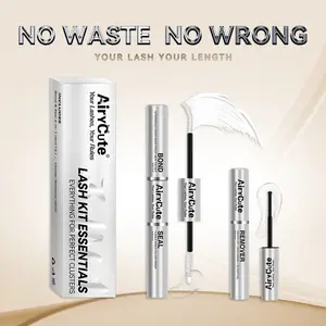 AiryCute Lash Kit Essentials | Strong Hold, Waterproof & Remover-Safe for Flawless Lashes Latex-Free Waterproof Bond Seal & Remover for Sensitive Eyes - Biotin&VE Ingredients - Long Lasting Formula - Pool-Proof Rainy Day Proof