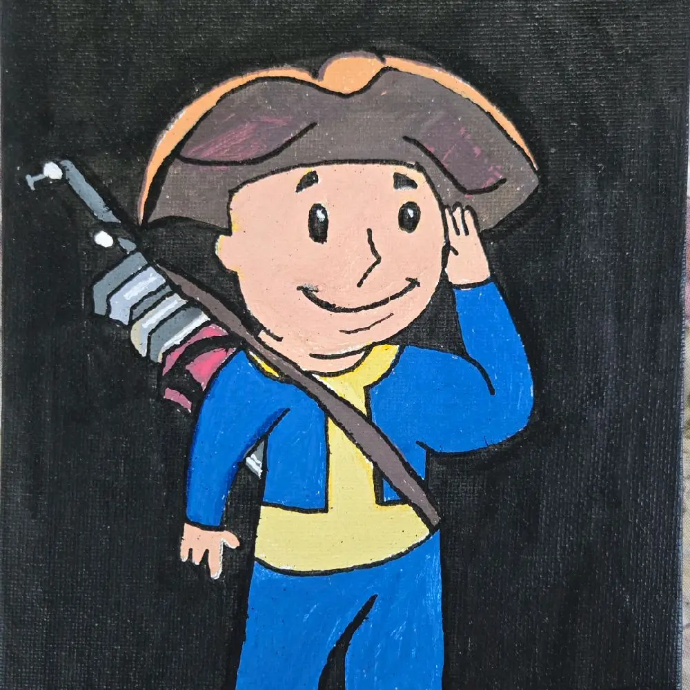 Hand Crafted Fallout 4 Acrylic Painting