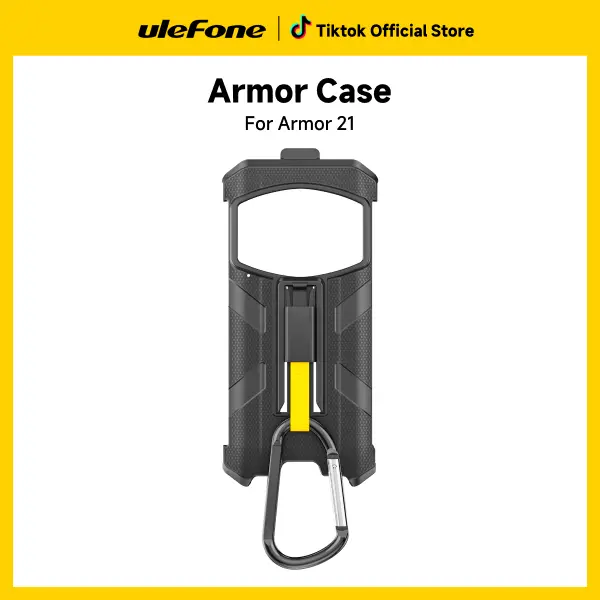 Ulefone Armor 21 Rugged Smartphone Phone Accessory，Waterproof and Drop Resistant Cellphone Casing with Back Clip and Carabiner, Shockproof,  Screen Protector,Black, Easy to Attach,  Carry Accessories Cover Handheld Protection Protective