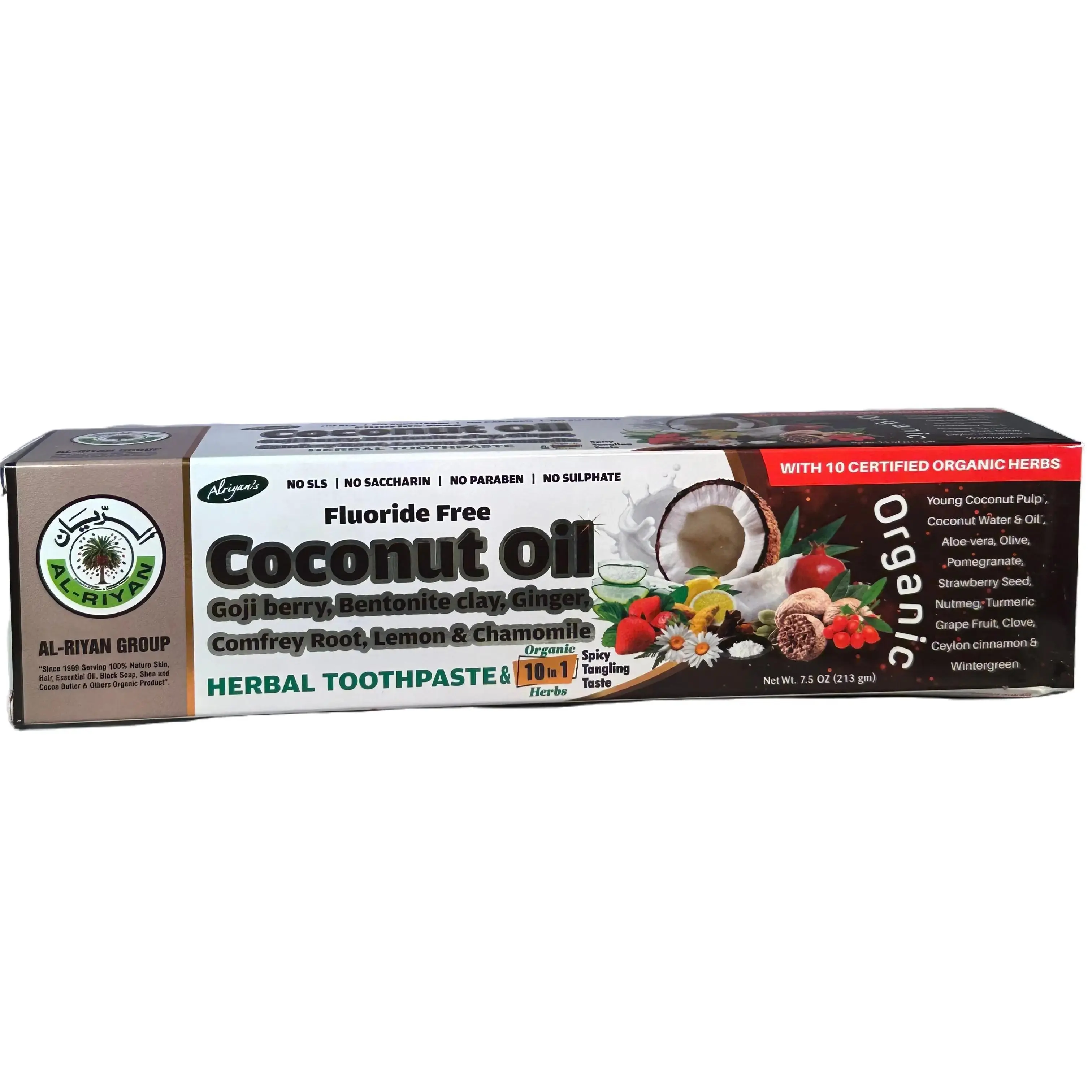 Al Riyan Organic Fluoride-Free Toothpaste Coconut Oil - TikTok Shop