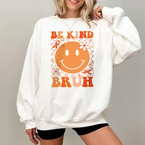 Unity Day Orange Shirt, Be Kind Bruh Kindness T-shirt, Anti Bullying Shirt, We Wear Orange For Unity Day Tee, Be Kind Orange Ribbon Sweatshirt
