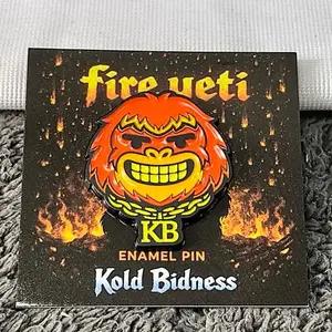 Fire Yeti Enamel Hat Pins - Stylish Enamel Design for Hats Bags & Jackets - Versatile Fashion Accessory - Kold Bidness Brand