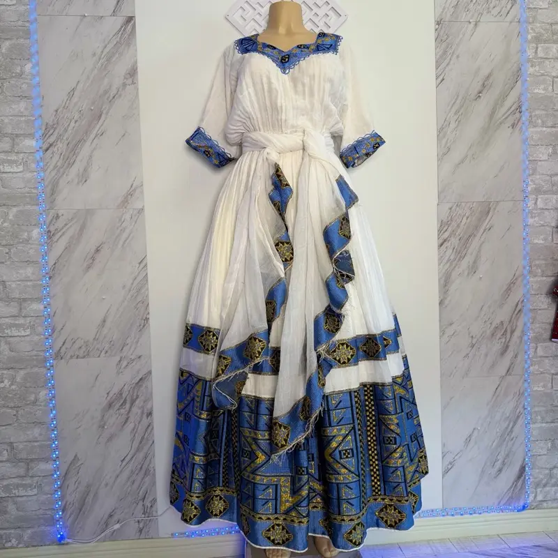eliza j blue sequin dress Blue Habesha Couple Wedding Set – Matching Ethiopian Traditional Weddi –  Habesha Outlets
