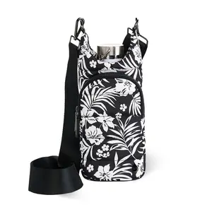 Tropical Black & White Floral Print HydroBag®