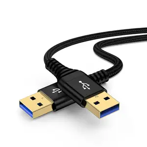 USB 3.0 A to A, 6 FT, Male to Male  Double End USB Cord Data Transfer Cord for External Hard Driver,DVD Player,Laptop Cooler,TV,Sound Bar,,USB3.0 Hub,Projector,Set Up Box,Printer,Camera