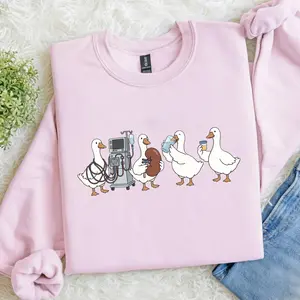 [Ship From US] Printed Nephrology Goose T-Shirts, Dialysis, Funny Medical T-Shirts, Kidney T-Shirts, Doctor Nurse T-Shirts