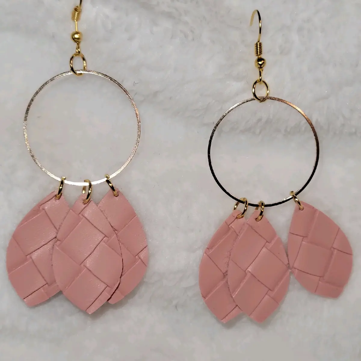 faux leather earrings