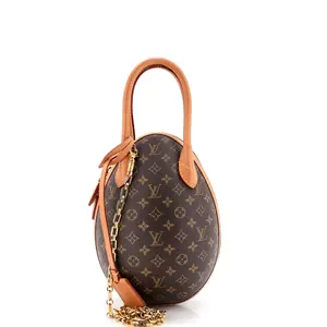 Pre-owned Louis Vuitton material Messenger Bags Egg Bag Monogram Canvas and Leather by Rebag