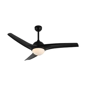 Sully 52" Contemporary Industrial Iron/Plastic Mobile-App/Remote-Controlled 6-Speed Propeller Integrated LED Ceiling Fan