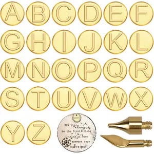 Wood Burning Tips Letters Alphabet Template for Embossing and Carving Crafts