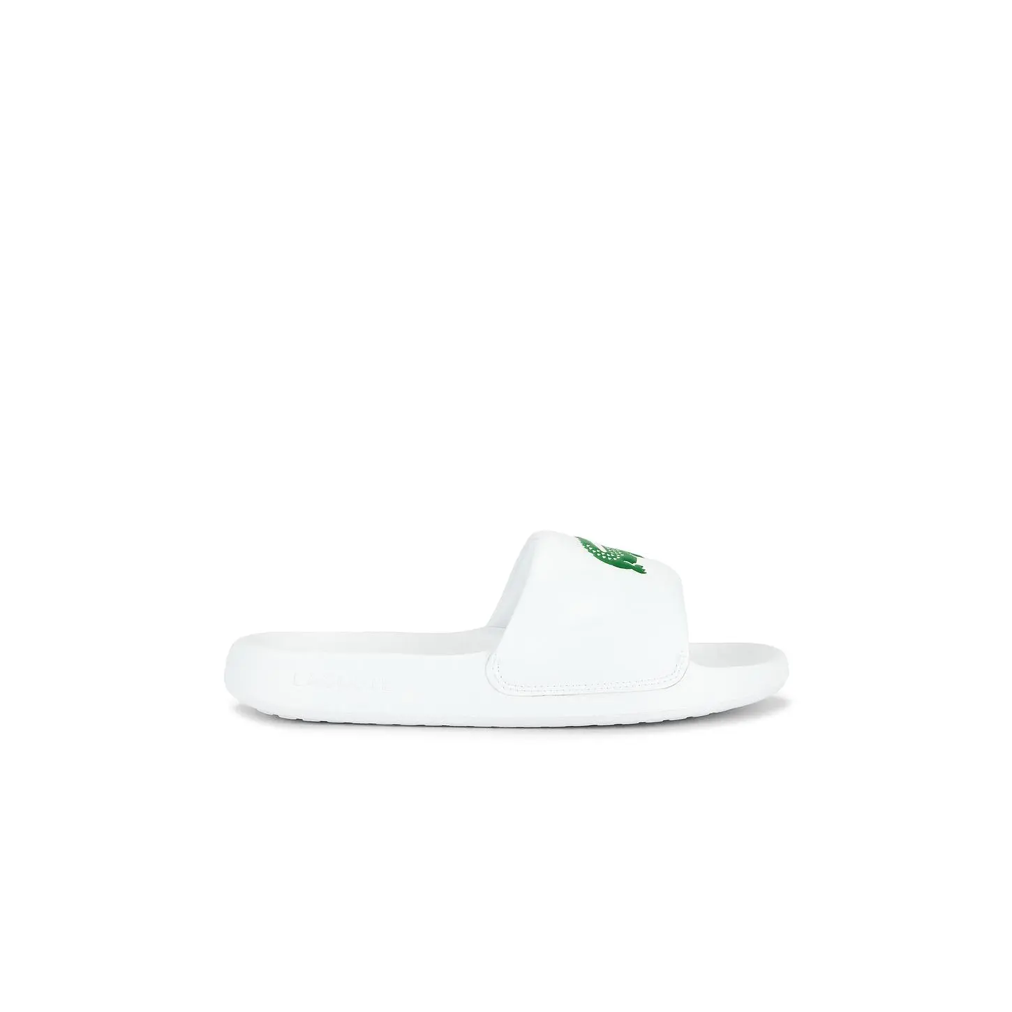 Lacoste Serve Slide in White & Green