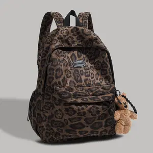 Leopard Print  Backpack – Lightweight, Multi-Compartment Fashion Bag for Women| Cute Aesthetic Day & Travel Accessory, Large Capacity School & Travel Bag for Women, Lightweight Multi-Compartment Fashion Backpack,college biggie girl