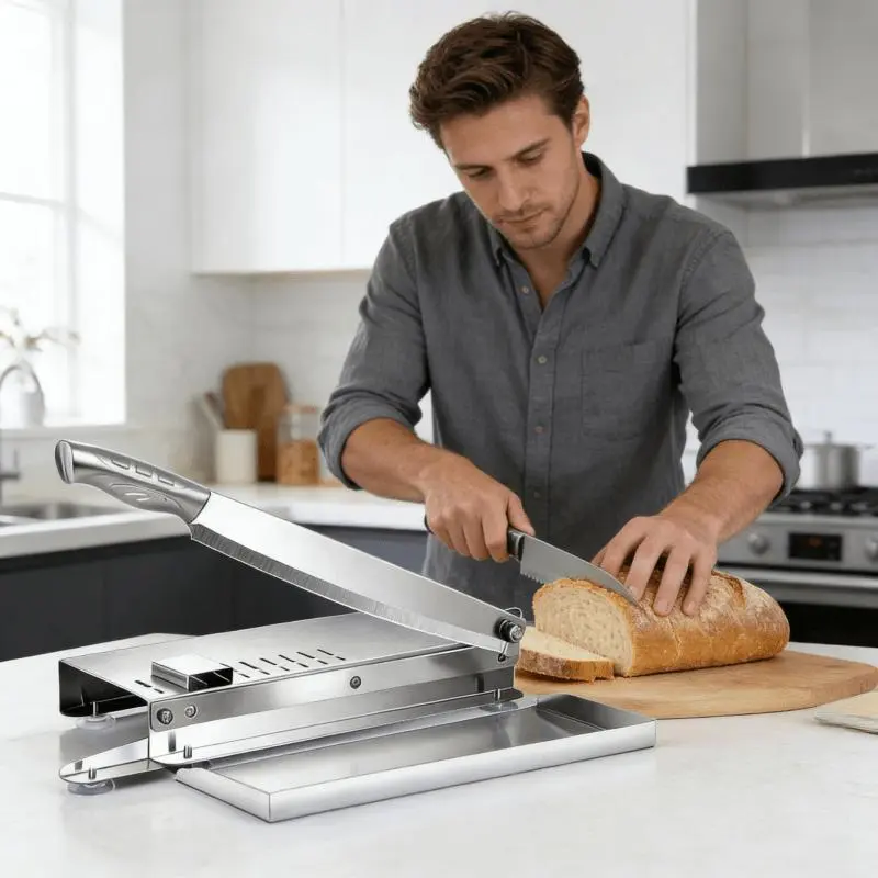 Sturdy Adjustable Heavy-Duty Manual Precision Slicer Mandoline for Home Use - No Electricity Required, Cuts Frozen Meat, Fruits & Vegetables, Easy to Clean Hot Pot Ingredient Prep Tool, Precision Slicer Mandolines